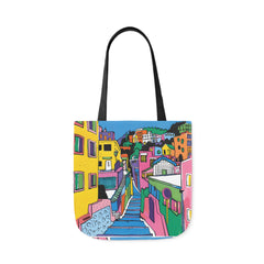 Korea -  The hillside village in Korea Canvas Tote Bag, 5-Color Straps  - StyleMZ