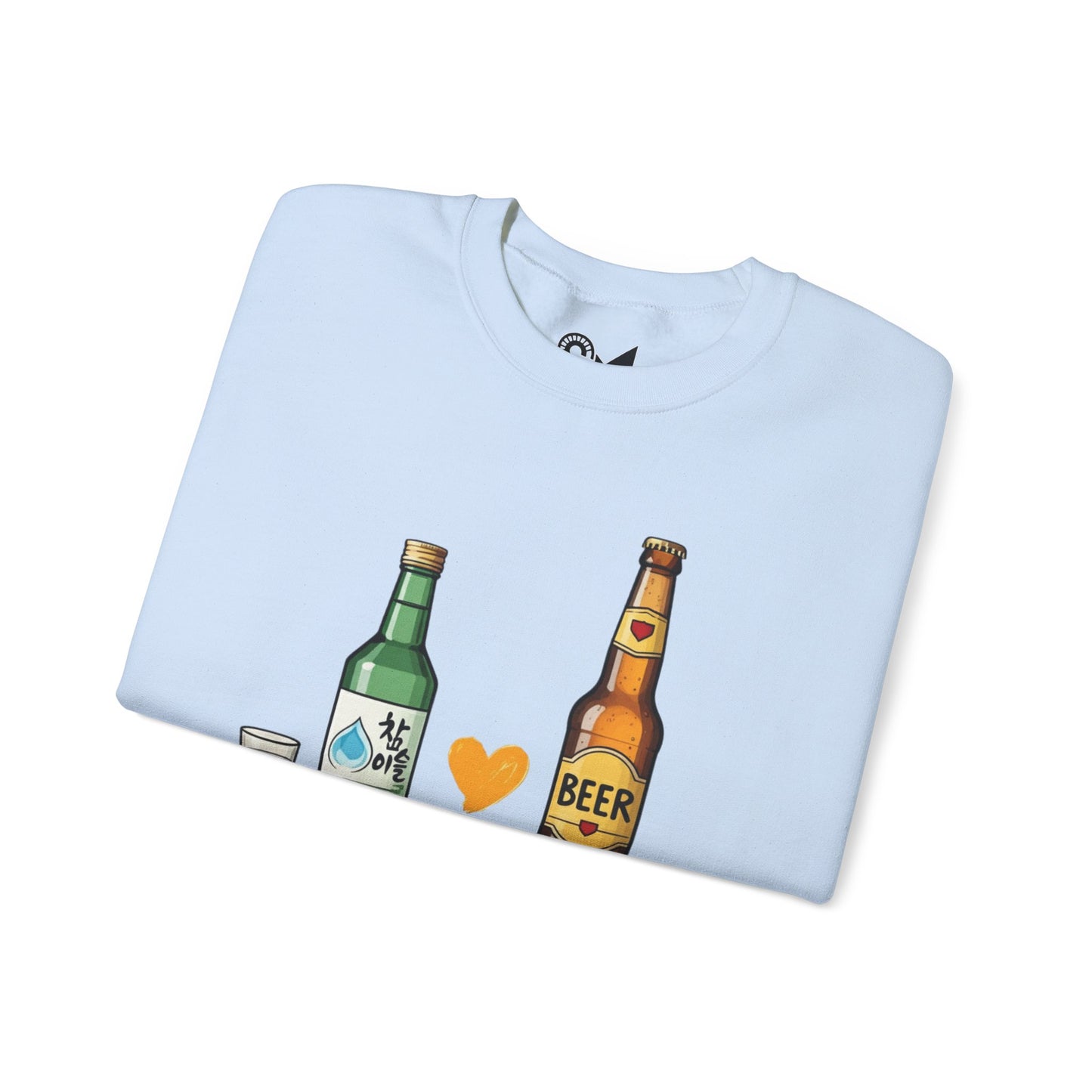 Soju + Beer = Love Unisex Heavy Blend™ Crewneck Sweatshirt - StyleMZ