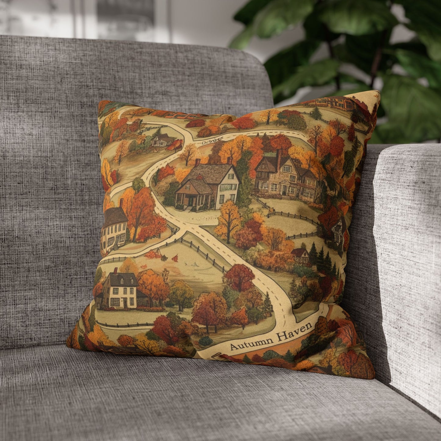 Map of Memories Spun Polyester Square Pillowcase - StyleMZ