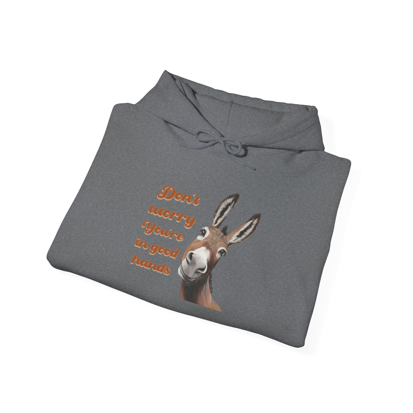 Don't worry you're in good hands Unisex Heavy Blend™ Hooded Sweatshirt  - Korea  - StyleMZ