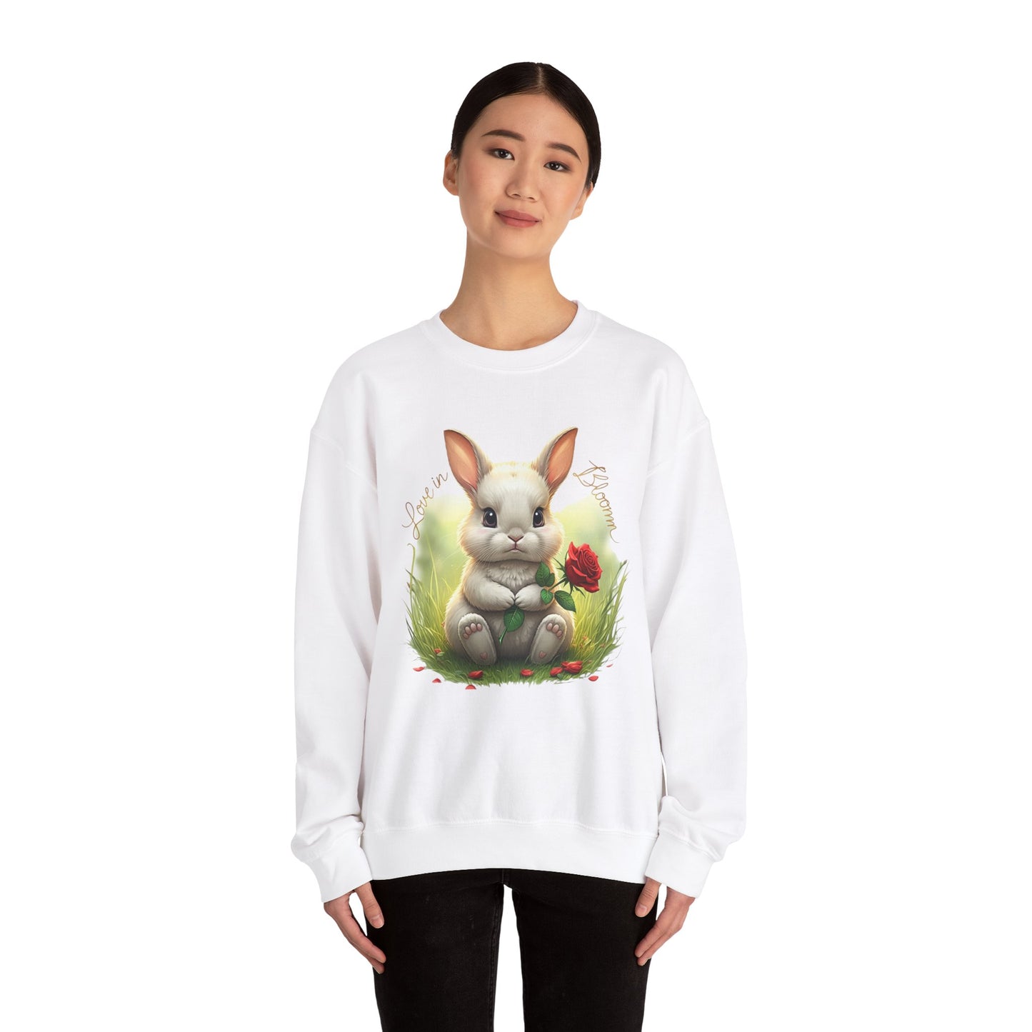 Love in bloom Unisex Heavy Blend™ Crewneck Sweatshirt - StyleMZ