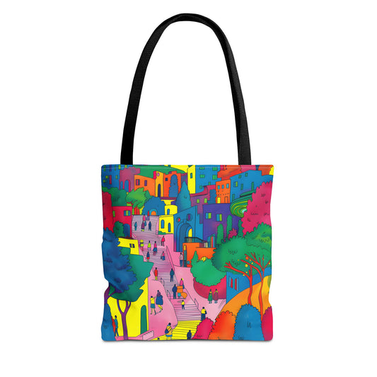 The hillside village in Korea Tote Bag (AOP) - StyleMZ - Stylemz