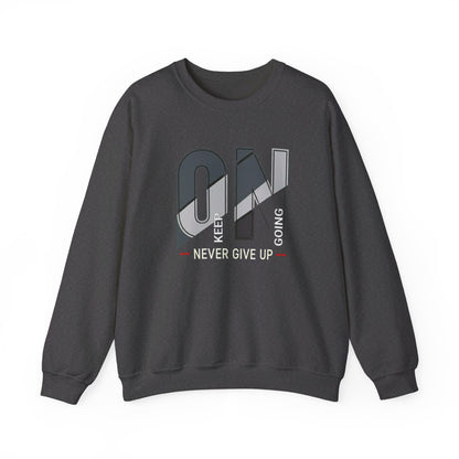 Corea - Sudadera unisex con cuello redondo y mezcla pesada Keep going on - StyleMZ 