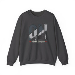 Corea - Sudadera unisex con cuello redondo y mezcla pesada Keep going on - StyleMZ 