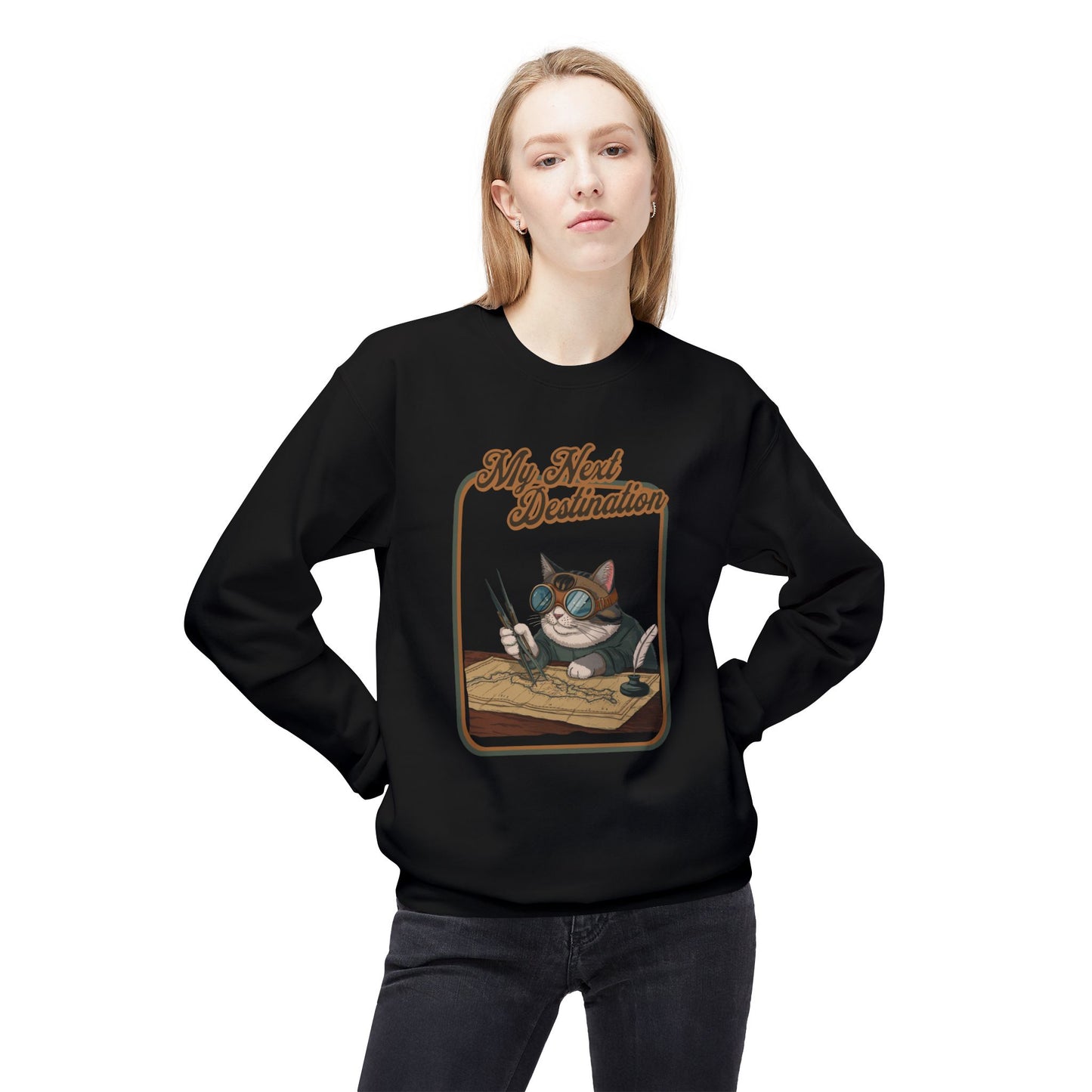 My next destintion Unisex Midweight Softstyle Fleece Crewneck Sweatshirt - StyleMZ