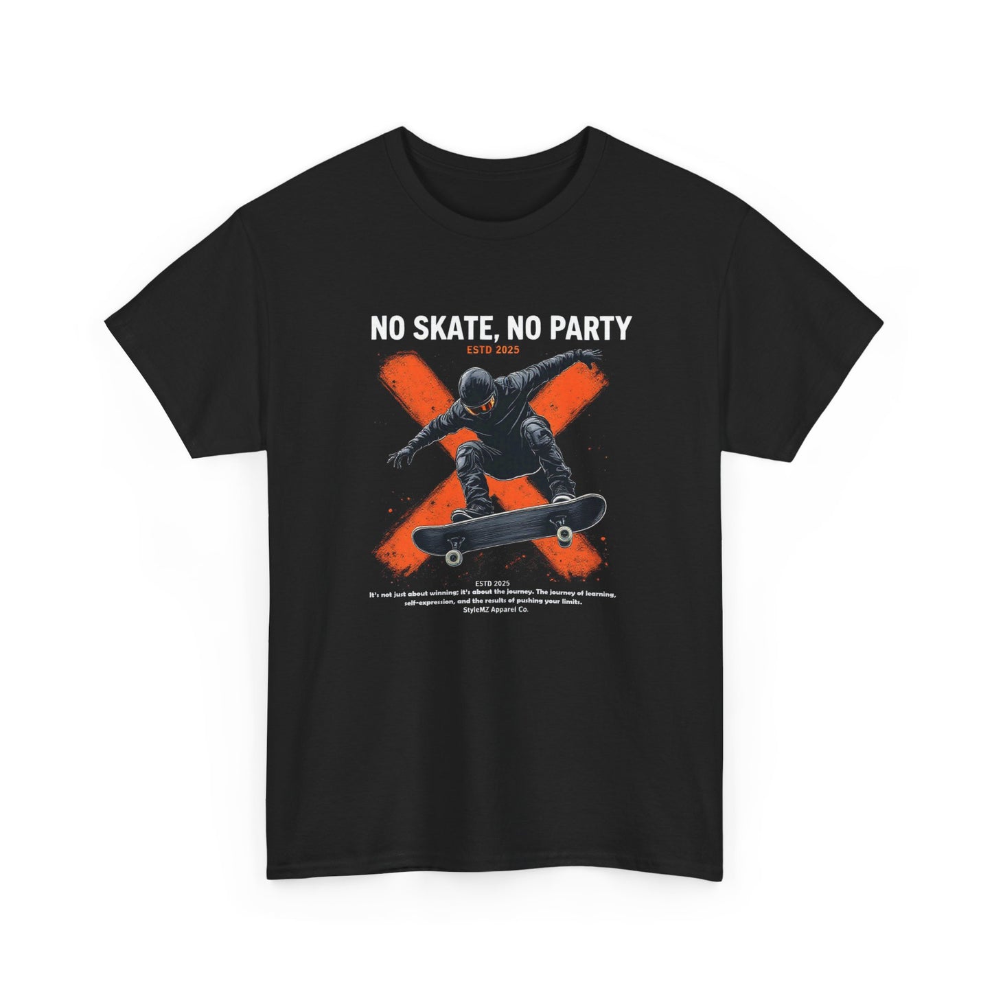 NO SKATE, NO PARTY Unisex Heavy Cotton Tee