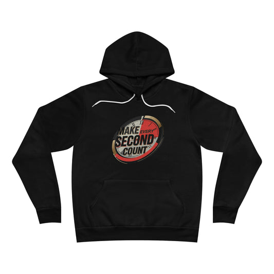 Corea - Sudadera unisex con capucha de forro polar esponjado MAKE EVERY SECOND COUNT - StyleMZ 