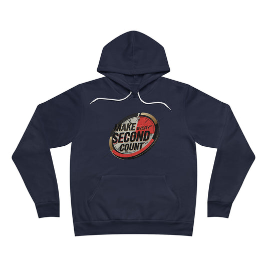 Corea - Sudadera unisex con capucha de forro polar esponjado MAKE EVERY SECOND COUNT - StyleMZ 