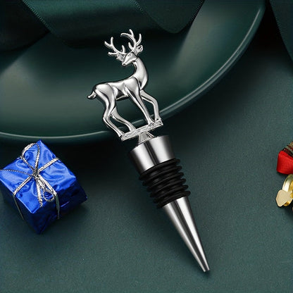 ElkShaped Stainless Steel Wine Bottle Stopper for Freshness