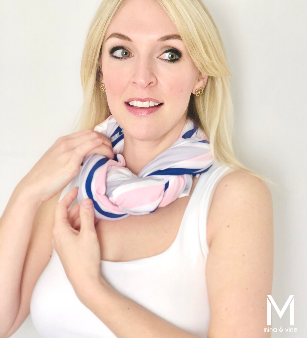 Savvy Stripe Multi-Way Smart Scarf - Stylemz