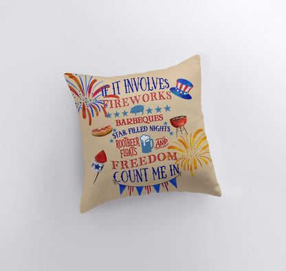 Fourth of July | Pillow Cover | Memorial Gift | Throw Pillow | Home