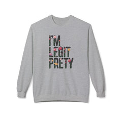 Korea -  I'm legit pretty Unisex Midweight Softstyle Fleece Crewneck Sweatshirt  - StyleMZ