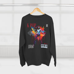 Corea - Sudadera unisex con cuello redondo K POP LOVERS - StyleMZ 