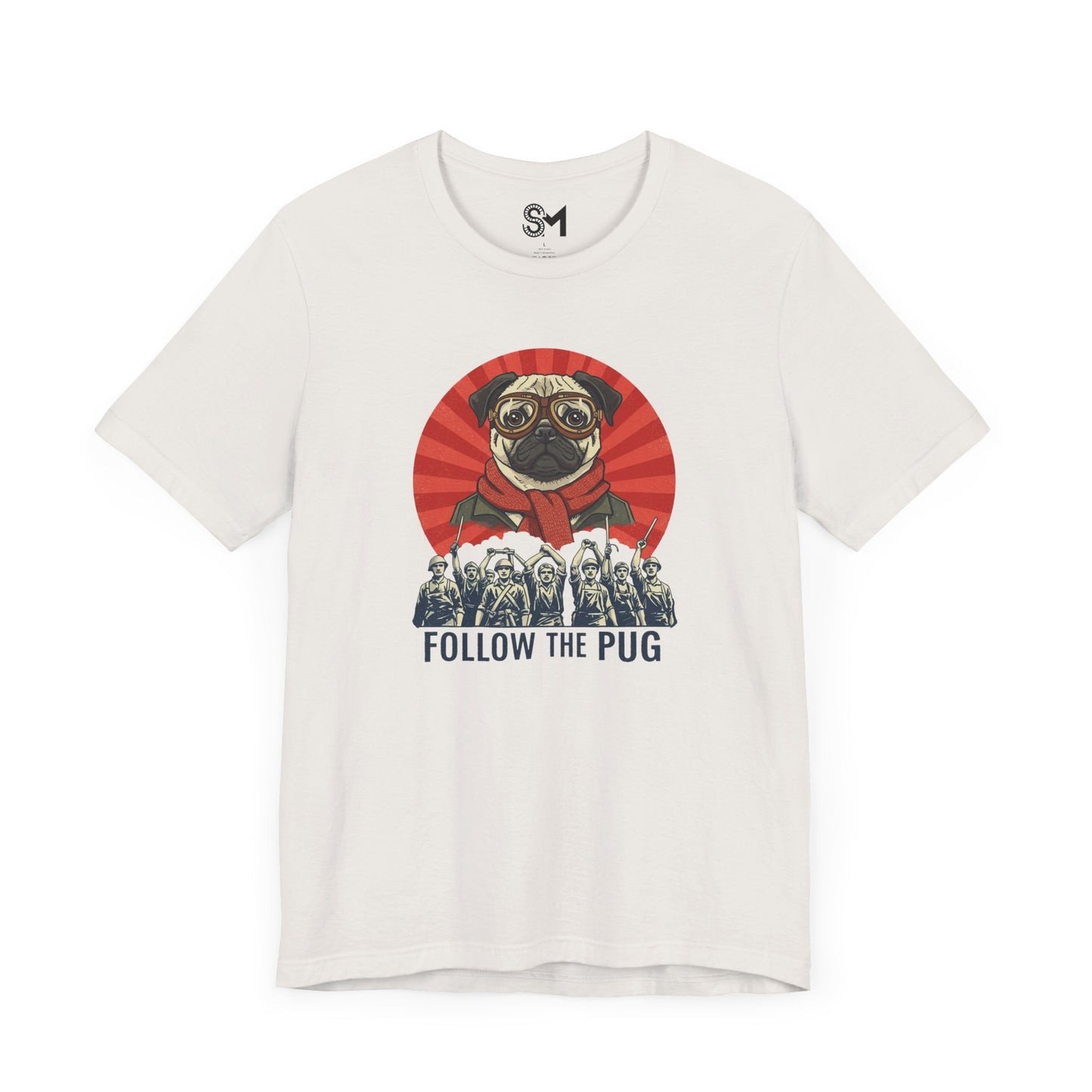 Follow the pug Unisex Jersey Short Sleeve Tee