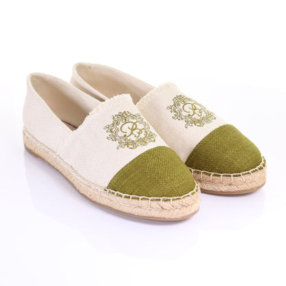 Twotone Espadrilles-Green with Lightweight Comfort