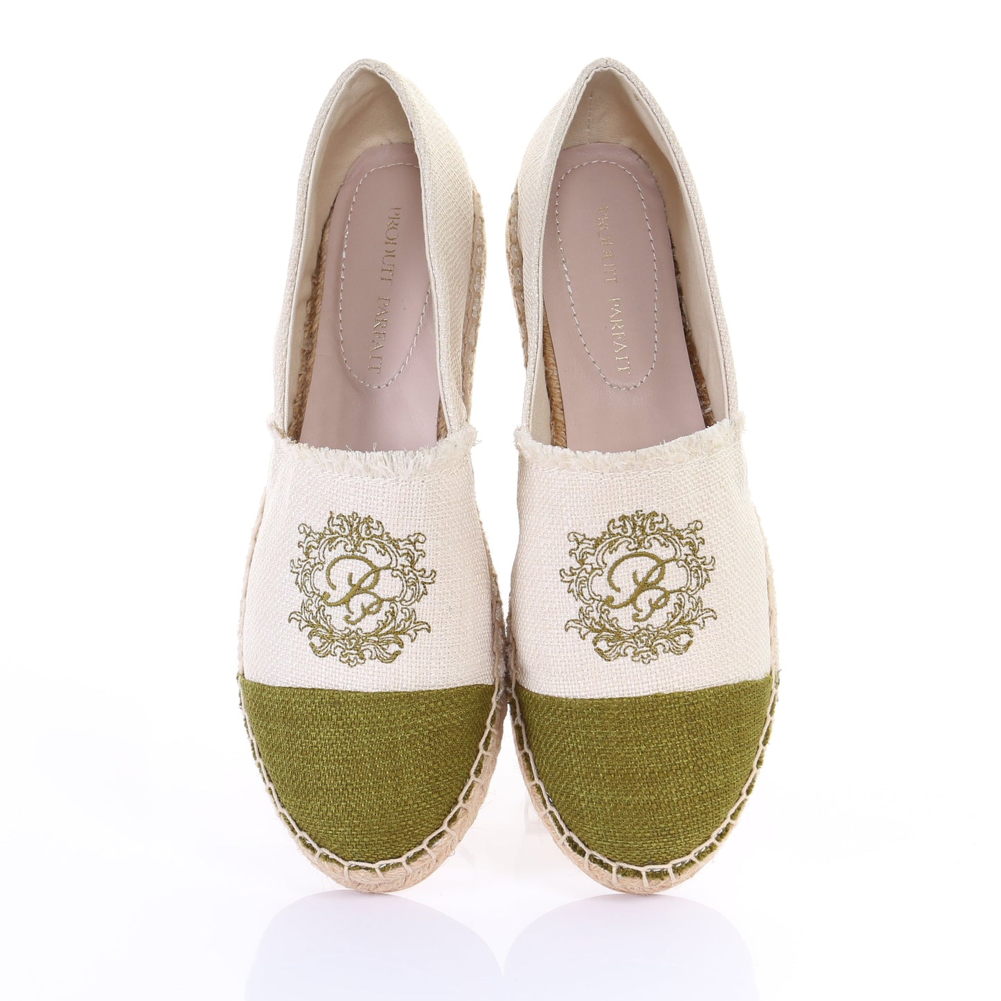 Twotone Espadrilles-Green with Lightweight Comfort