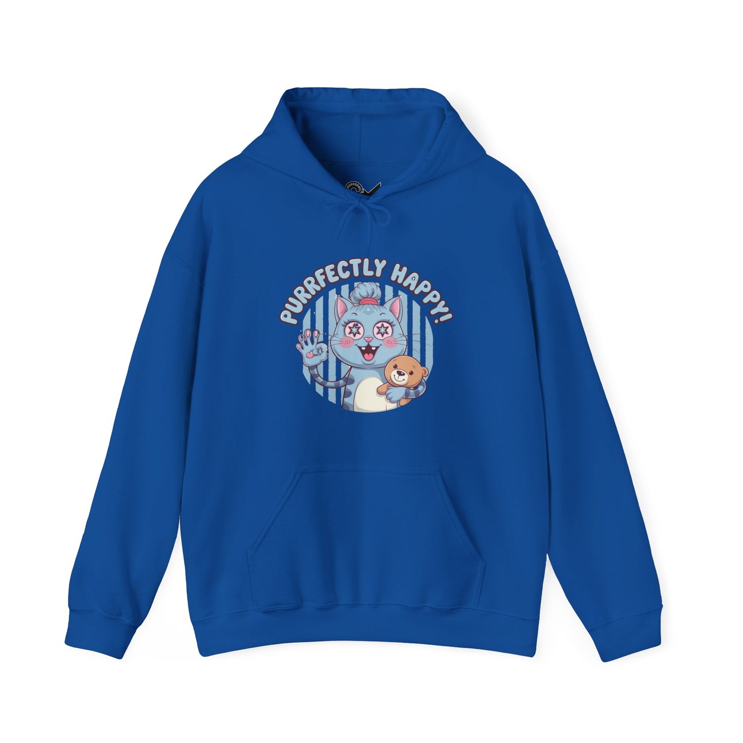 Purrfectly happy Unisex Heavy Blend™ Hooded Sweatshirt - StyleMZ