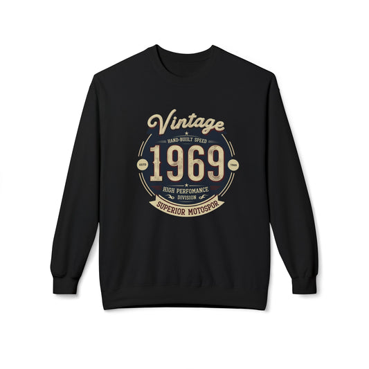 Vintage 1969 Unisex Midweight Softstyle Fleece Crewneck Sweatshirt - StyleMZ - Stylemz