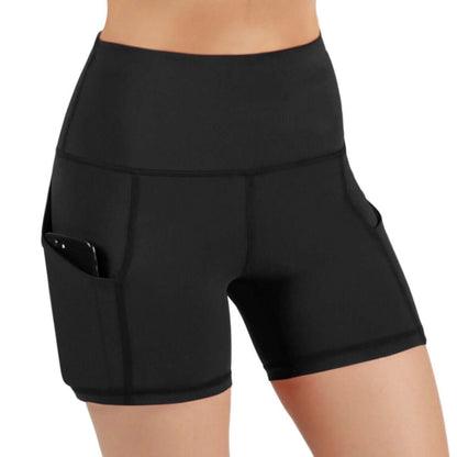 Jolie High-Waisted Athletic Shorts with Hip Pockets for Comfort