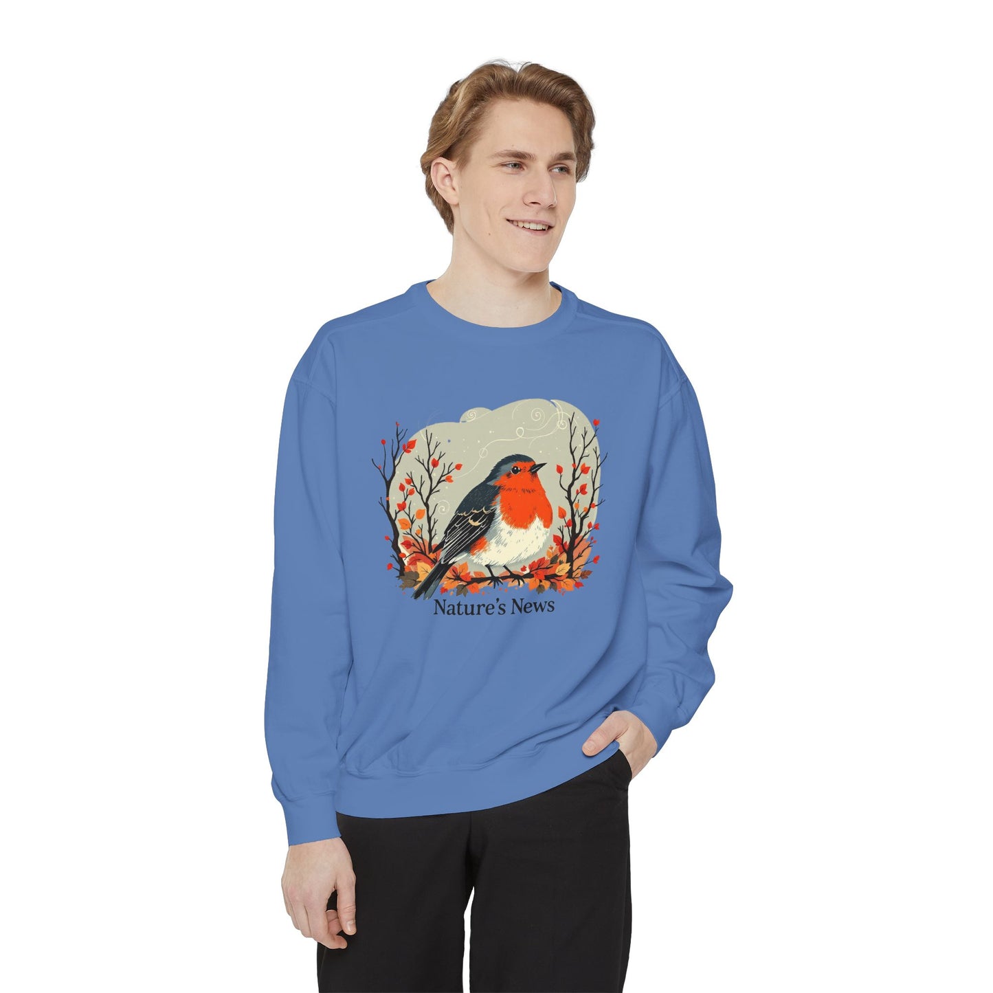 Nature’s News Unisex Garment-Dyed Sweatshirt - StyleMZ