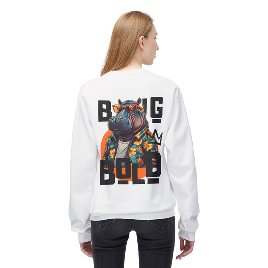 Korea -  Big Bold Unisex Midweight Softstyle Fleece Crewneck Sweatshirt  - StyleMZ