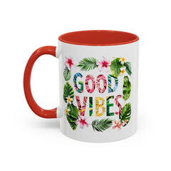 Taza de café con acento de buenas vibraciones de Corea (11 oz y 15 oz) - StyleMZ 