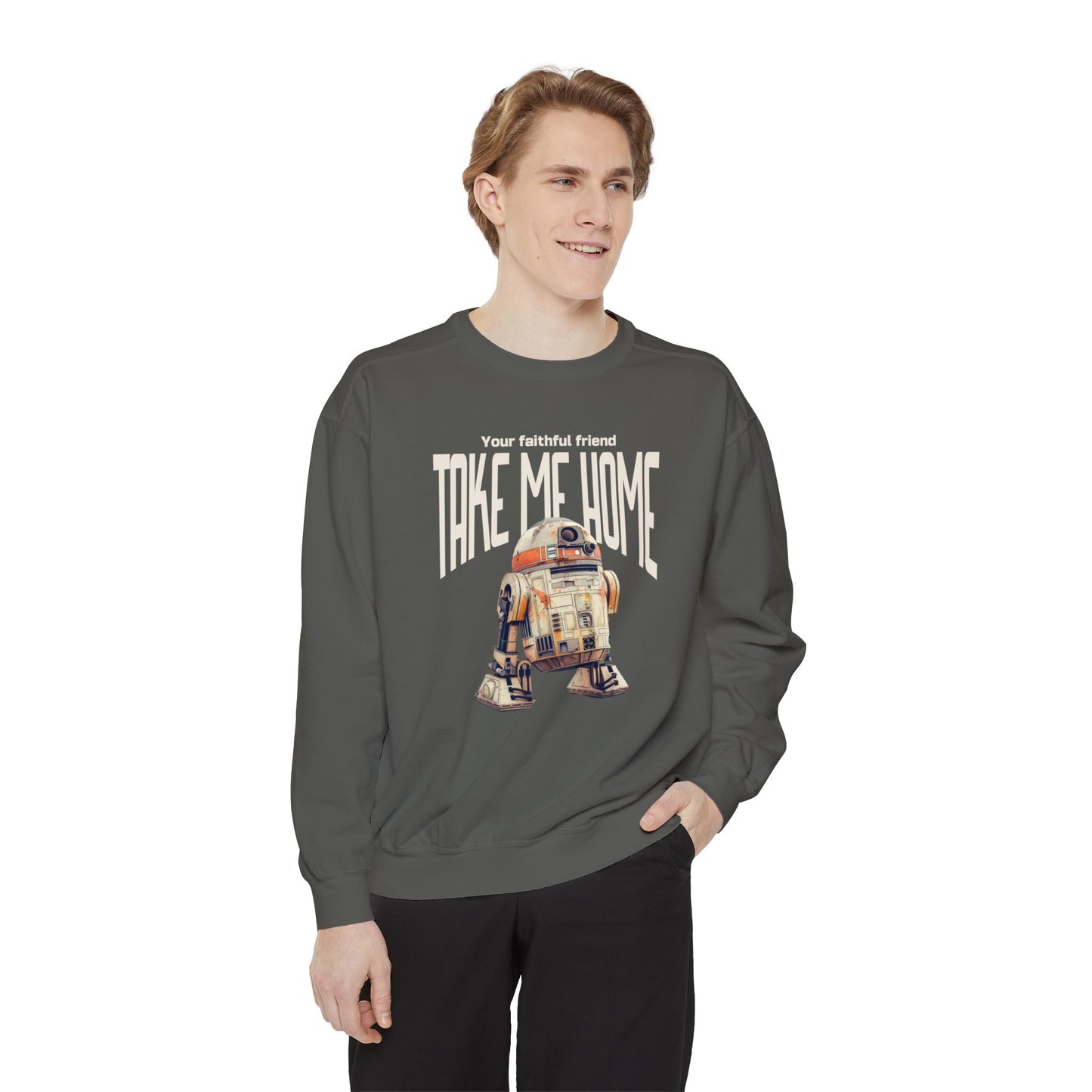 Korea -  Take me home Unisex Garment-Dyed Sweatshirt  - StyleMZ