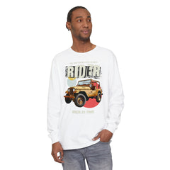 Korea -  Rider Back in Time Unisex Garment-dyed Long Sleeve T-Shirt  - StyleMZ