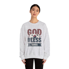 StyleMZ - Sudadera unisex con cuello redondo Heavy Blend™ de God bless Korea - StyleMZ 