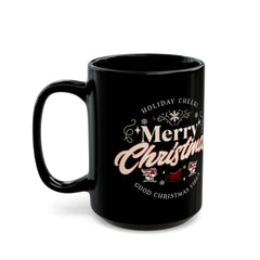 StyleMZ - Taza negra con texto "Happy Vibes" (11 oz, 15 oz) - StyleMZ 