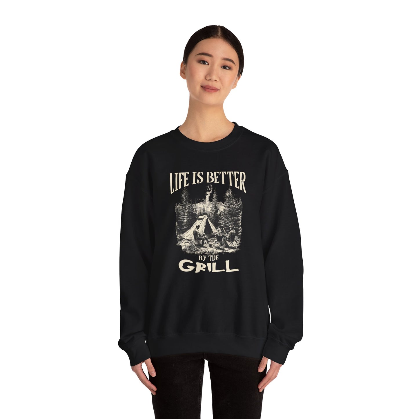 Life is better Unisex Heavy Blend™ Crewneck Sweatshirt - StyleMZ