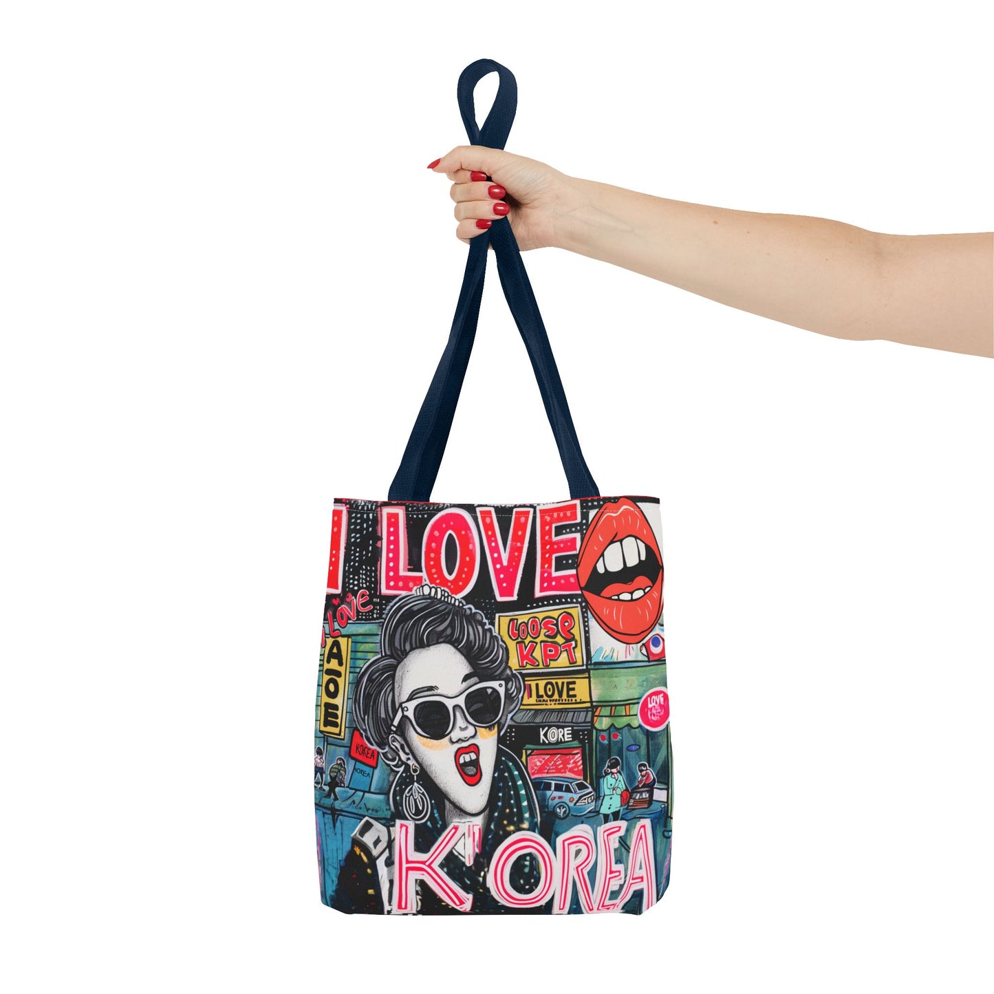 I love Korea Tote Bag (AOP) - StyleMZ