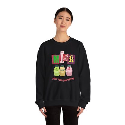 Milk your moment! Unisex Heavy Blend™ Crewneck Sweatshirt - StyleMZ