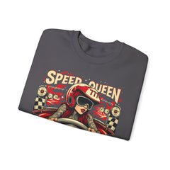 Corea - Sudadera unisex con cuello redondo y mezcla pesada Speed ​​Queen - StyleMZ 