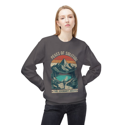 Peaks of Solitude Unisex Midweight Softstyle Fleece Crewneck Sweatshirt - StyleMZ