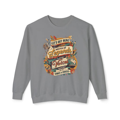 Let's get real Unisex Lightweight Crewneck Sweatshirt - StyleMZ