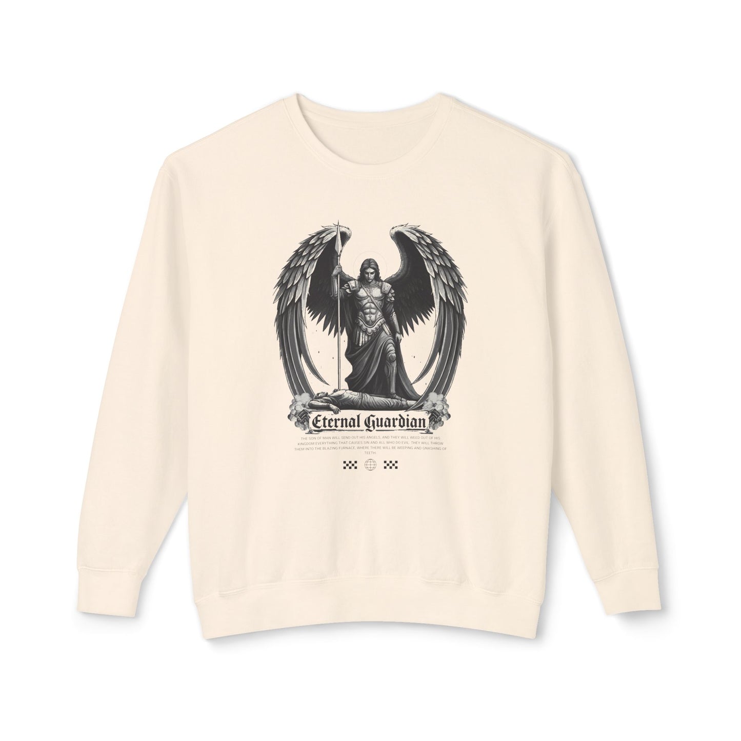 StyleMZ -  Eternal Guardian Unisex Lightweight Crewneck Sweatshirt  - StyleMZ