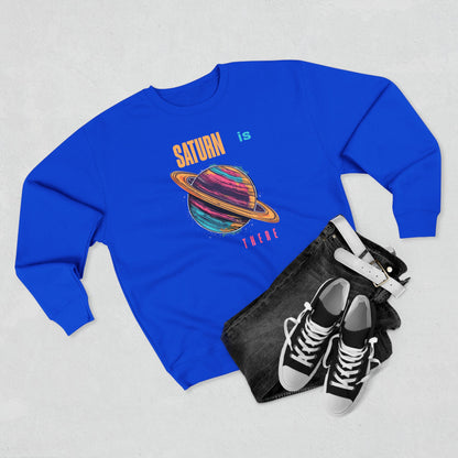 Saturn is there Unisex Crewneck Sweatshirt  - StyleMZ