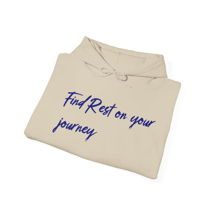 Find Rest on the Journey Unisex Heavy Blend™ Hooded Sweatshirt - StyleMZ