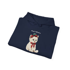 StyleMZ - Sudadera unisex con capucha y mezcla pesada Purrfect Christmas - StyleMZ 