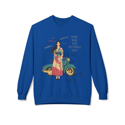 Korea -  How will you outpace me? Unisex Midweight Softstyle Fleece Crewneck Sweatshirt  - StyleMZ