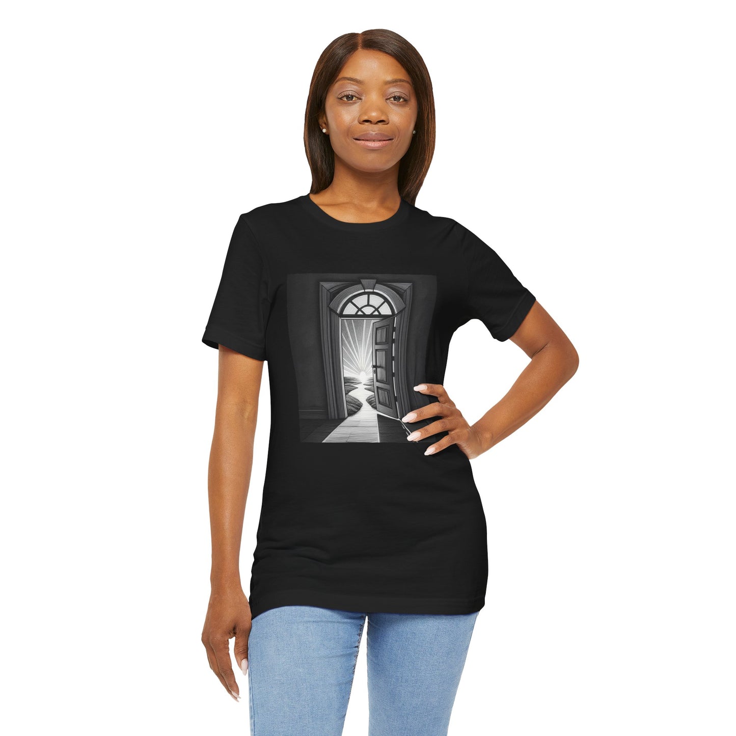 The door is open Unisex Jersey Short Sleeve Tee - StyleMZ