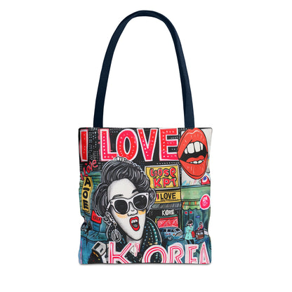 I love Korea Tote Bag (AOP) - StyleMZ