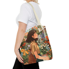 Korea -  Girl and Flower Shop Tote Bag (AOP)  - StyleMZ