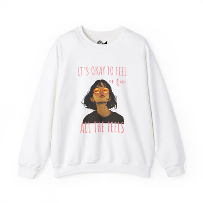 It's OK to feel Unisex Heavy Blend™ Crewneck Sweatshirt - StyleMZ