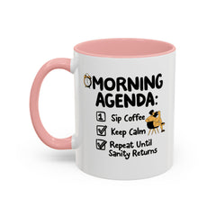 Taza de café con acento de agenda matutina (11 oz y 15 oz) de Corea - StyleMZ 