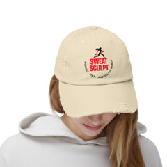 Korea -  Sweat Sculpt Unisex Distressed Cap  - StyleMZ