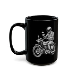 Korea -  Motorcycle Rider with Coffee Black Mug (11oz, 15oz)  - StyleMZ