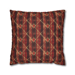 StyleMZ -  Sparkly red hues Faux Suede Square Pillowcase  - StyleMZ