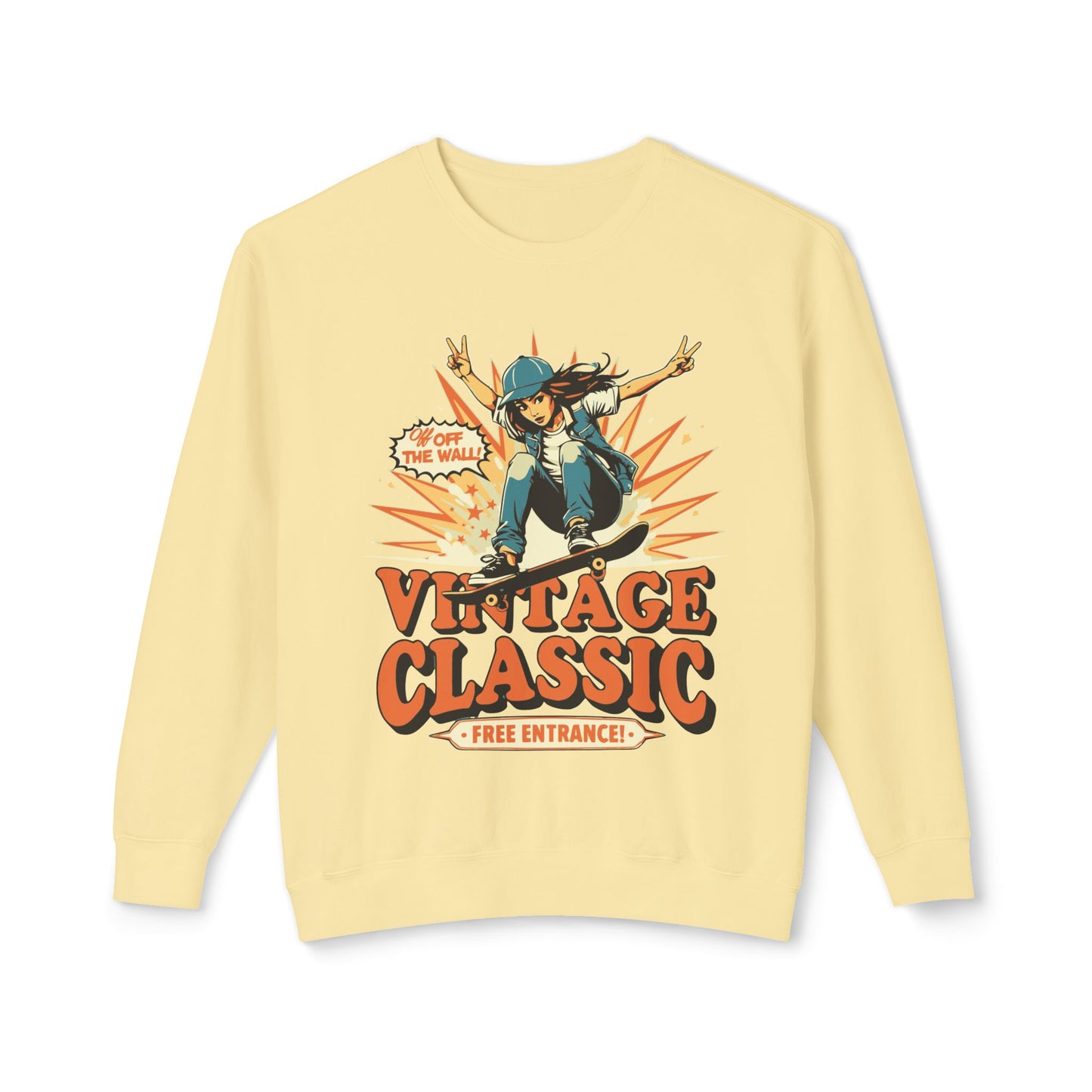 Vintage Classic Unisex Lightweight Crewneck Sweatshirt - StyleMZ